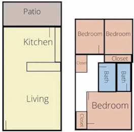 CP32B Floor Plan at Crescent Pointe Townhomes, Virginia, 22554