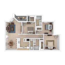 Floor Plan  a floor plan of 3 bedroom005 sq ft