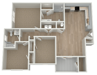 3 bed 2 bath at Dunean Creek Apartments, Greenville