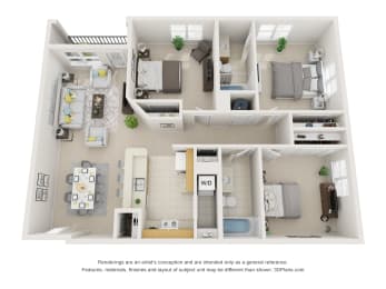 Floor Plan  the outlook floor plan of 1 bedroom 1190 sq ft