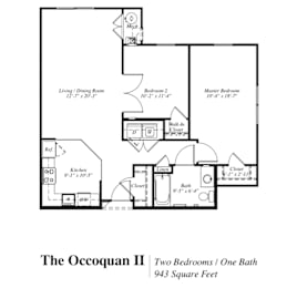 Occoquan II Floor Plan at The Gardens of Stafford, 22193