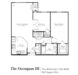 Occoquan III Floor Plan at The Gardens of Stafford, Stafford, Virginia