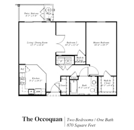Occoquan Floor Plan at The Gardens of Stafford, Stafford, VA