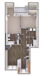 2 Bed Floorplan at The Regency Apartment Homes/Broad Pointe, Manassas, Virginia