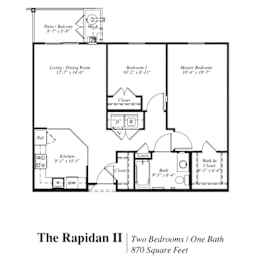 Rapidan II Floor Plan at The Gardens of Stafford, Virginia, 22556