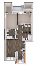 2 Bedroom Floor Plan at The Regency Apartment Homes, Manassas, VA 20109