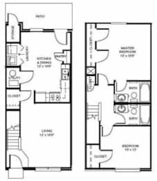 VER 22 Floor Plan at The Village at England Run, Fredericksburg