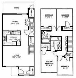 VER 42 Floor Plan at The Village at England Run, Virginia, 22406