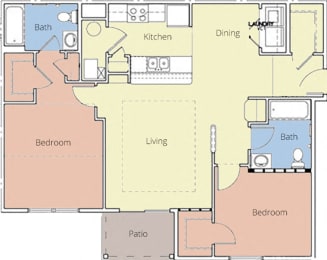 The Woodwind Villa Floor Plan at Woodwind Villa, Woodbridge