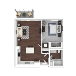 a1 floor plan studio apartments for rent  at Timber Ridge, Forest Lake, 55025