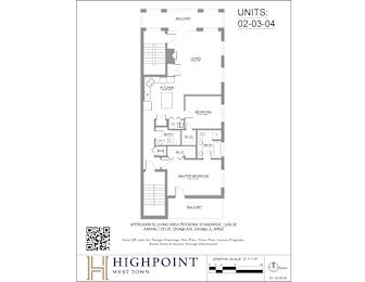 a floor plan of a unit at highpoint west town