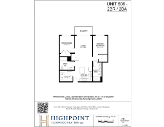 a floor plan of a unit at highpoint residential