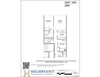 a floor plan of a unit with a loft