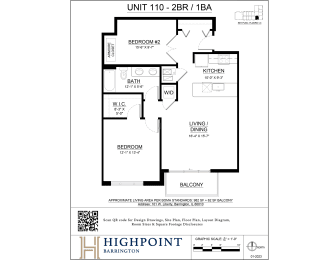 a floor plan of a unit with a bedroom and a bathroom