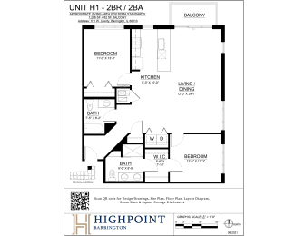 a floor plan for a unit with a bedroom and a bathroom