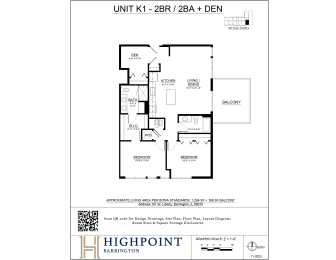 the floor plan of unit k1