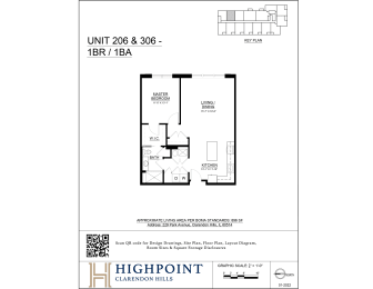 a floor plan of a unit with a loft