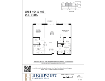 a floor plan of a unit with a bedroom and a bathroom