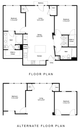 the floor plan for the apartments
