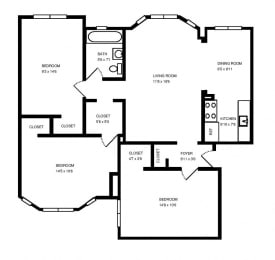 Three bedroom apartment home at 1033 W Loyola, Chicago