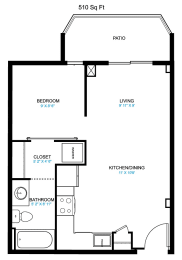 Trillium Studio 1-G02 510 sf at Trillium Apartments, Fairfax