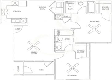 A black and white floor plan of a house with labeled rooms.