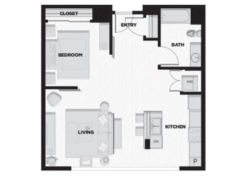 the layout of the floor plan of the apartment