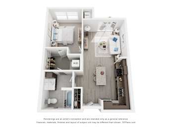a 3 bedroom floor plan with a bathroom and a living room