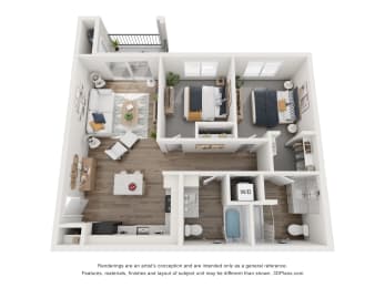 a 1 bedroom floorplan is shown in this image