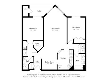  Floor Plan 2 Bedroom | 2A
