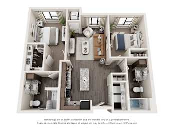 2 Bedroom Floor Plan at Decatur Landing I & II, Minnesota