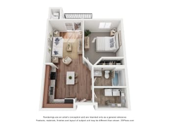 1 bed 1 bath D at EastGate Apartments, Minnesota, 55904
