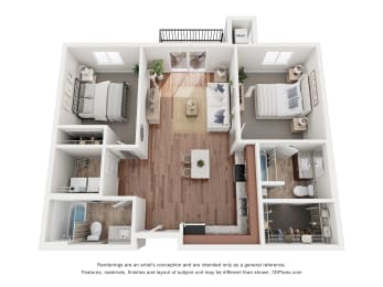 2 bed 2 bath F at EastGate Apartments, Rochester, Minnesota