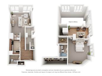 two views of a floor plan of a2804 sq ft