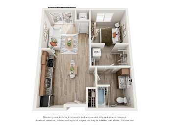 1 Bedroom 1 Bathroom - Spruce
