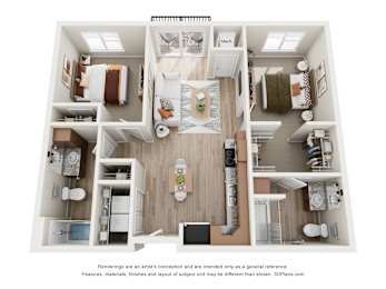 2 Bedroom 2 Bathroom - Birch