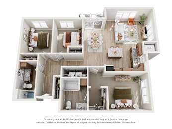 3 Bedroom 2 Bathroom - Oak
