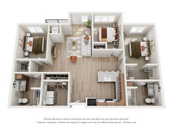 3 Bedroom 2 Bathroom ADA - Pine