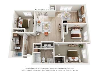 3 Bedroom 2 Bathroom - Aspen