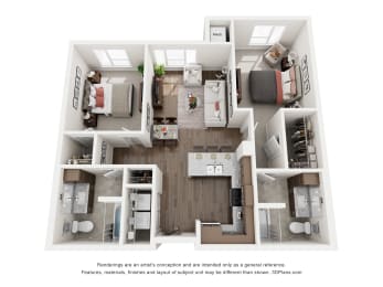 a 1 bedroom floor plan  woodland commons apartments