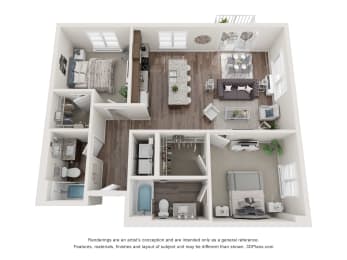  Floor Plan 2 Bedroom B Phase I