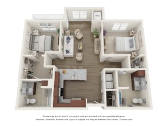 a floor plan of the villas at houston levee west apartments in cordova,