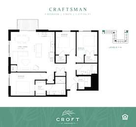 CRAFTSMAN Floor Plan at Croft at Rosecott, Rosemount