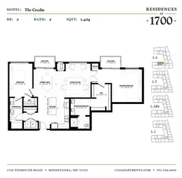 The Cecelia Floor plan at Residences at 1700, Minnesota