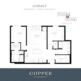 Cobalt Floor Plan at Copper at Rosecott, Rosemount