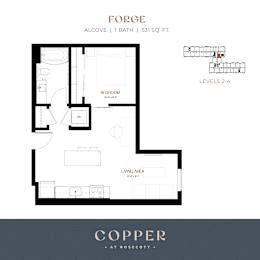 Forge Alcove Floor Plan at Copper at Rosecott, Rosemount, 55068