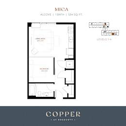 Mica Alcove Floor Plan at Copper at Rosecott, Rosemount, Minnesota