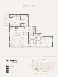 2 bed 2 bath D at One West Drive Apartments, Excelsior