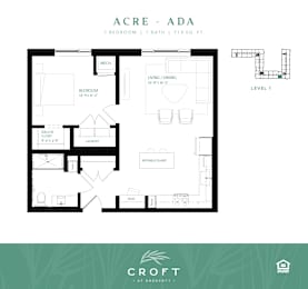 ACRE ADA Floor Plan at Croft at Rosecott, Rosemount, MN 55068