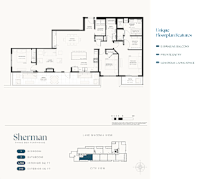 A floor plan for a three bedroom home with a unique layout and features.